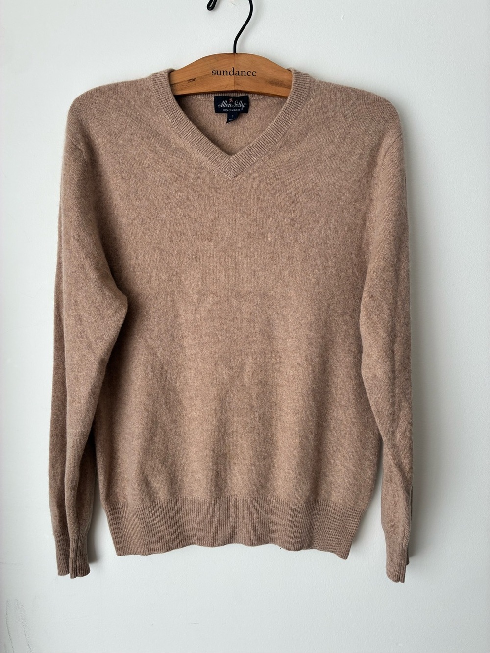 Allen Solly Men’s V-Neck 100% Cashmere Pullover Sweater